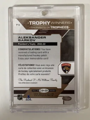 2023-24 O-PEE-CHEE PRESIDENT'S TROPHY WINNERS ALEKSANDER BARKOV P-5 back